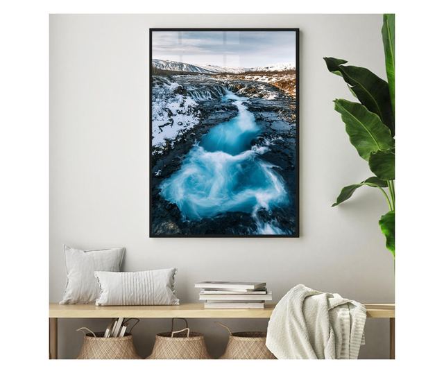 Uokvireni Plakati, Beautifull Iceland, 21 x 30 cm, Črn okvir