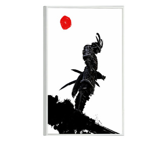 Plakat w ramce, Black Samurai, 21 x 30 cm, biała ramka