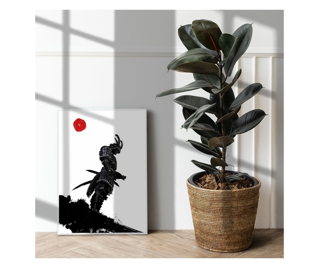 Plakat w ramce, Black Samurai, 21 x 30 cm, biała ramka