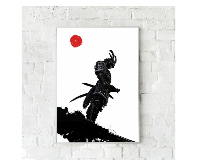 Plakat w ramce, Black Samurai, 42 x 30 cm, biała ramka