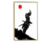Plakat w ramce, Black Samurai, 80x60 cm, złota rama