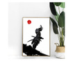 Plakat w ramce, Black Samurai, 80x60 cm, złota rama