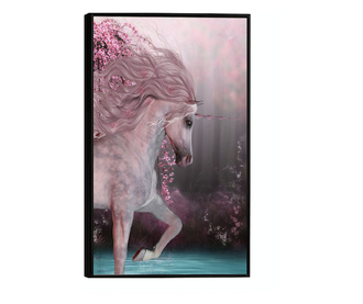 Plakat w ramce, Blossom Unicorn, 60x40 cm, czarna ramka