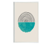 Uokvireni Plakati, blue circle, 50x 70 cm, Bijeli okvir
