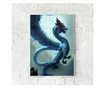 Plakat w ramce, Blue Dragon, 80x60 cm, biała ramka
