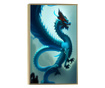 Uokvireni Plakati, Blue Dragon, 21 x 30 cm, Zlatni okvir