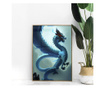 Plakat w ramce, Blue Dragon, 60x40 cm, złota rama