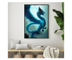 Plakat w ramce, Blue Dragon, 60x40 cm, czarna ramka