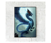 Plakat w ramce, Blue Dragon, 80x60 cm, czarna ramka