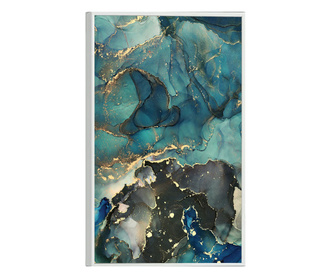 Plakat w ramce, Blue Marble, 21 x 30 cm, biała ramka
