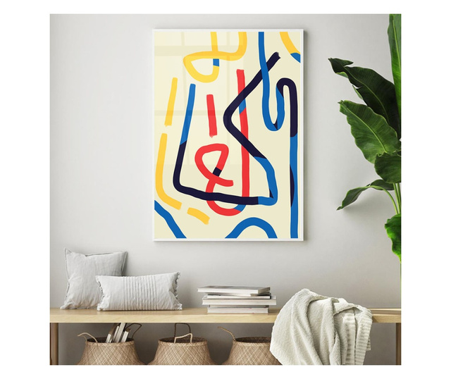 Uokvireni Plakati, Bold Lines With Bright Colors, 21 x 30 cm, Bijeli okvir