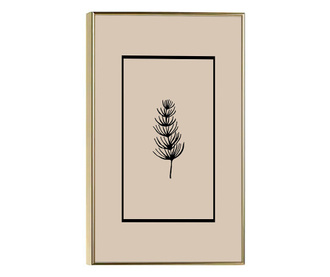 Plakat w ramce, Botanical Card, 42 x 30 cm, złota rama