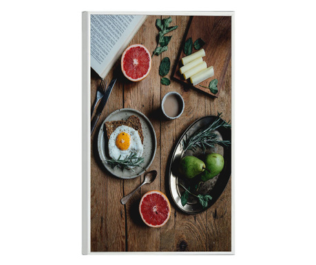 рамкирани картини, Breakfast Table, 42 x 30 cm, бяла рамка