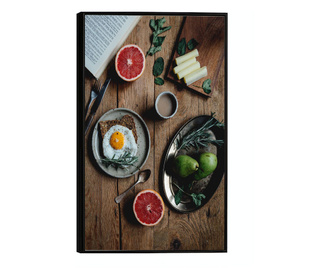 Plakat w ramce, Breakfast Table, 50x 70 cm, czarna ramka