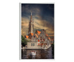 Plakat w ramce, Brugge River, 60x40 cm, biała ramka