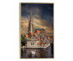 Plakat w ramce, Brugge River, 80x60 cm, złota rama