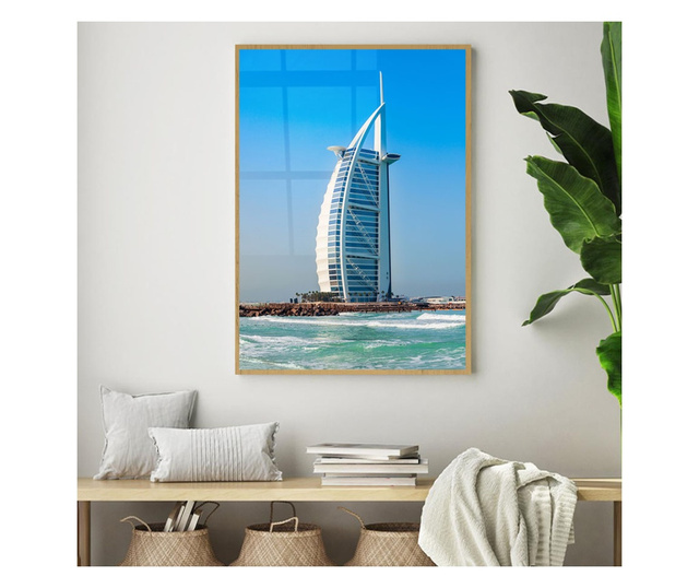Plakat w ramce, Burj Al Arab, 60x40 cm, złota rama