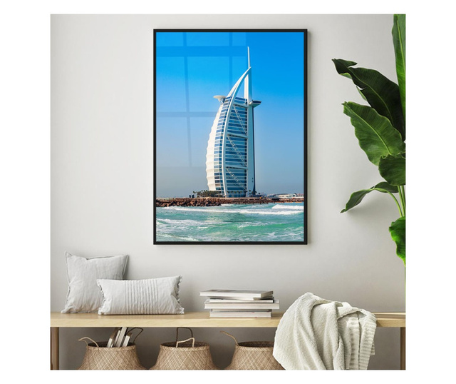 Plakat w ramce, Burj Al Arab, 50x 70 cm, czarna ramka
