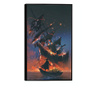 Plakat w ramce, Burning Ship, 80x60 cm, czarna ramka
