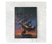 Uokvireni Plakati, Burning Ship, 21 x 30 cm, Črn okvir