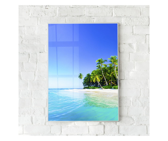 Plakat w ramce, Caribbean Landscape, 60x40 cm, biała ramka