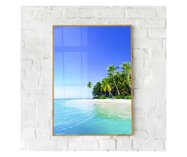 Plakat w ramce, Caribbean Landscape, 42 x 30 cm, złota rama