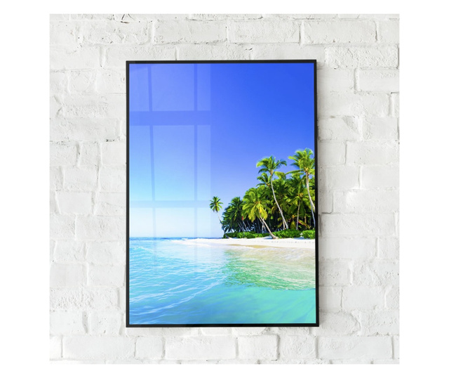 Plakat w ramce, Caribbean Landscape, 80x60 cm, czarna ramka