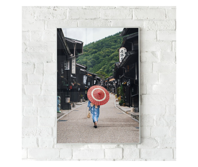 Plakat w ramce, China Roads, 50x 70 cm, biała ramka