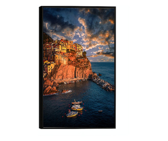 Plakat w ramce, Cinque Terre, 42 x 30 cm, czarna ramka
