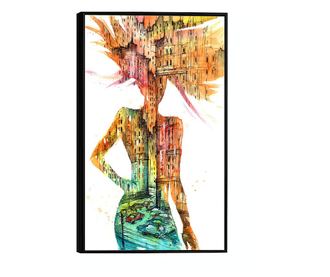 Uokvireni Plakati, City Girl, 60x40 cm, Črn okvir