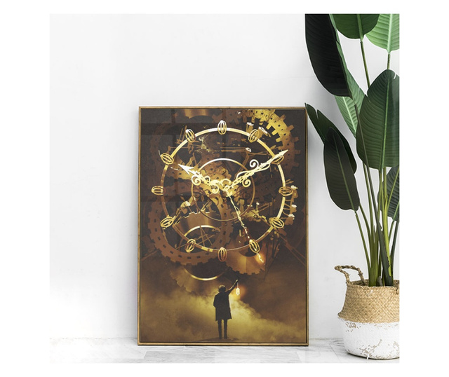 Uokvireni Plakati, Clockwork, 60x40 cm, Zlatni okvir
