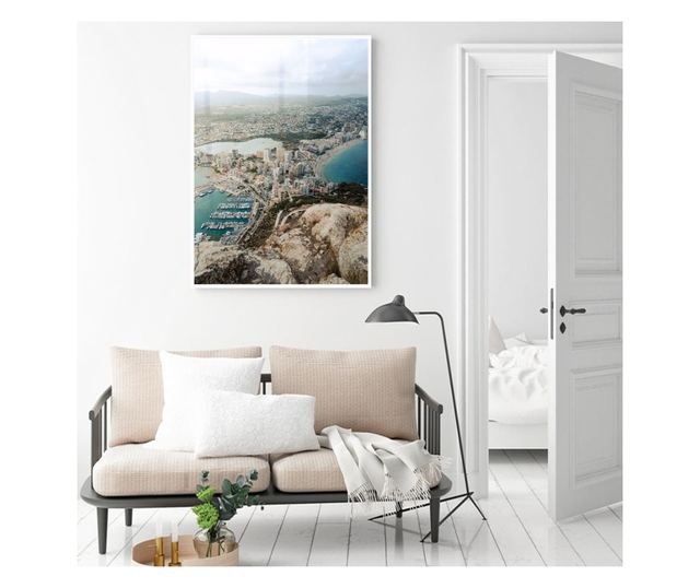 Uokvireni Plakati, Coast City, 80x60 cm, Bijeli okvir