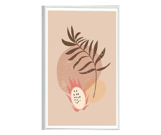 Plakat w ramce, Coconat Flower, 21 x 30 cm, biała ramka