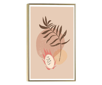 Plakat w ramce, Coconat Flower, 21 x 30 cm, złota rama