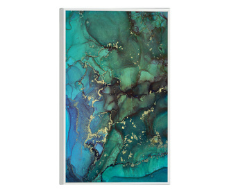 Uokvireni Plakati, Colors of Green Abstract, 21 x 30 cm, Bijeli okvir