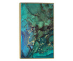 Uokvireni Plakati, Colors of Green Abstract, 80x60 cm, Zlatni okvir