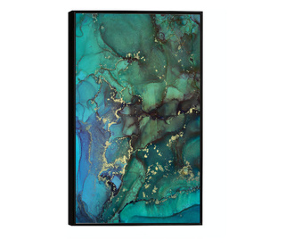 Uokvireni Plakati, Colors of Green Abstract, 21 x 30 cm, Črn okvir