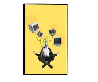 Uokvireni Plakati, Computer Head, 80x60 cm, Črn okvir