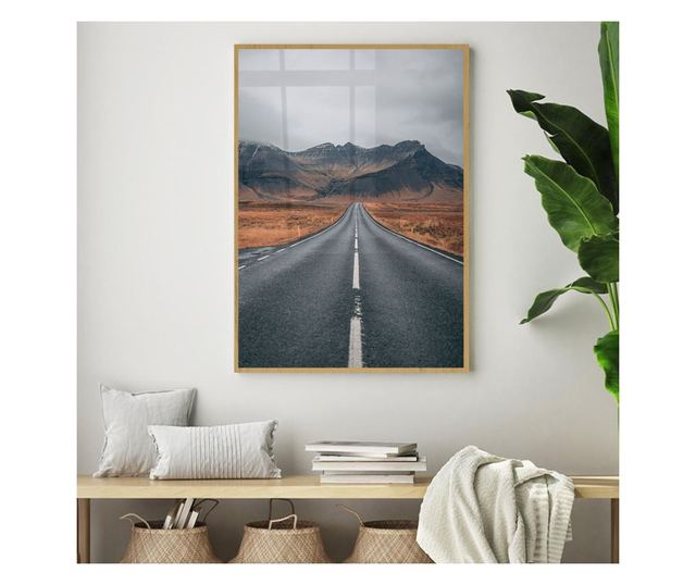 Uokvireni Plakati, Country Roads, 80x60 cm, Zlatni okvir