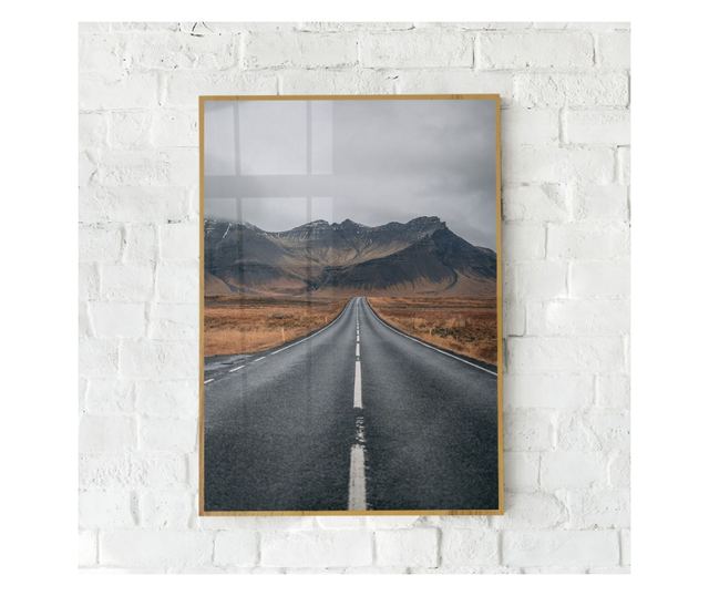 Uokvireni Plakati, Country Roads, 80x60 cm, Zlatni okvir