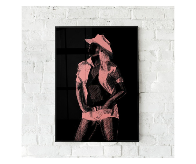 Uokvireni Plakati, CowGirl, 80x60 cm, Črn okvir