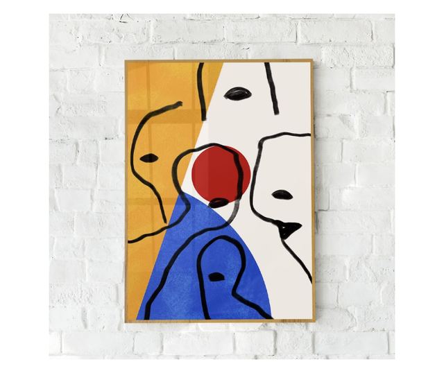 Uokvireni Plakati, Cubism Art Style, 42 x 30 cm, Zlatni okvir