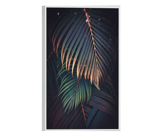 Uokvireni Plakati, Dark Green Tropical, 80x60 cm, Bijeli okvir