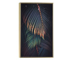 Uokvireni Plakati, Dark Green Tropical, 42 x 30 cm, Zlatni okvir