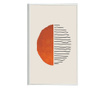 Uokvireni Plakati, Dark Orange Circle, 80x60 cm, Bijeli okvir