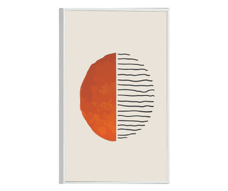 Uokvireni Plakati, Dark Orange Circle, 21 x 30 cm, Bijeli okvir