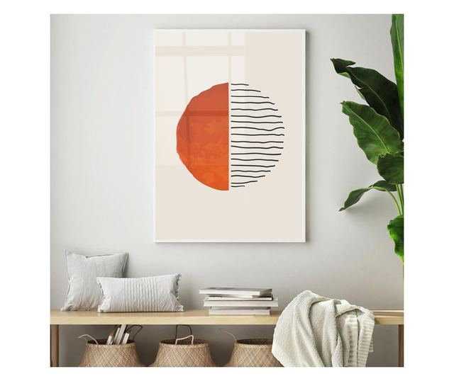 Uokvireni Plakati, Dark Orange Circle, 80x60 cm, Bijeli okvir