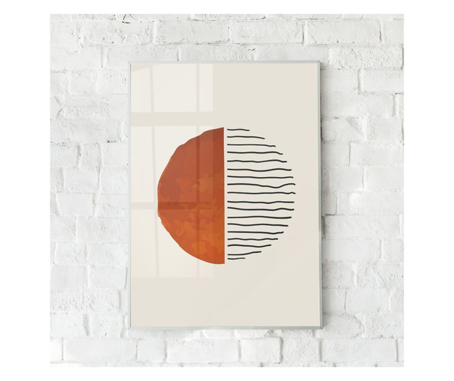 Uokvireni Plakati, Dark Orange Circle, 21 x 30 cm, Bijeli okvir