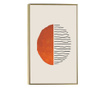 Uokvireni Plakati, Dark Orange Circle, 80x60 cm, Zlatni okvir