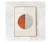 Uokvireni Plakati, Dark Orange Circle, 50x 70 cm, Zlatni okvir